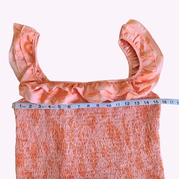 Pansee Women’s Ribbed Cropped Ruffle Trim Off The Shoulder Boho Top Size XL - Picture 6 of 8